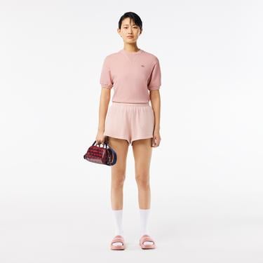  Kadın Regular Fit Bisiklet Yaka Pembe T-Shirt