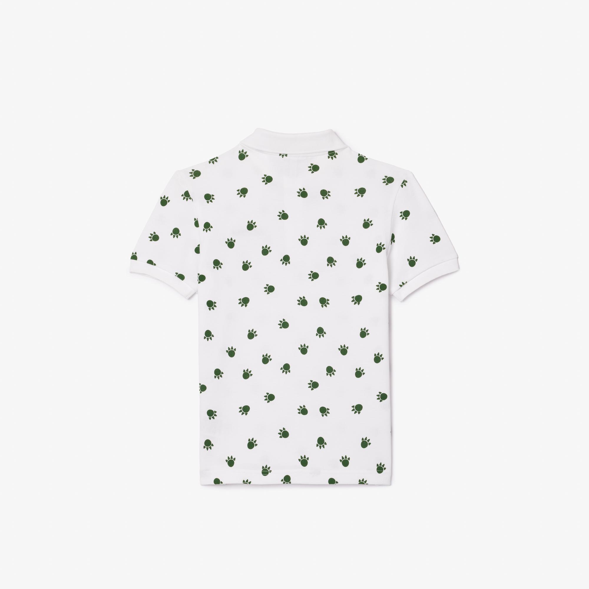 Çocuk Baskılı Beyaz Polo