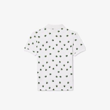  Çocuk Baskılı Beyaz Polo