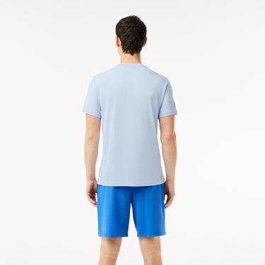 SPORT x Novak Djokovic Erkek Regular Fit Bisiklet Yaka Renk Bloklu Açık Mavi T-Shirt