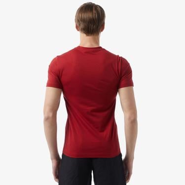 Erkek Slim Fit Bisiklet Yaka Kırmızı T-Shirt