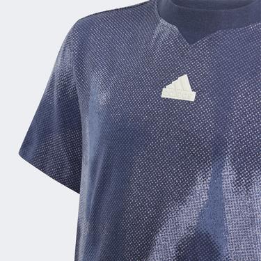  adidas Sportswear Fi Aop T Çocuk Mavi T-Shirt