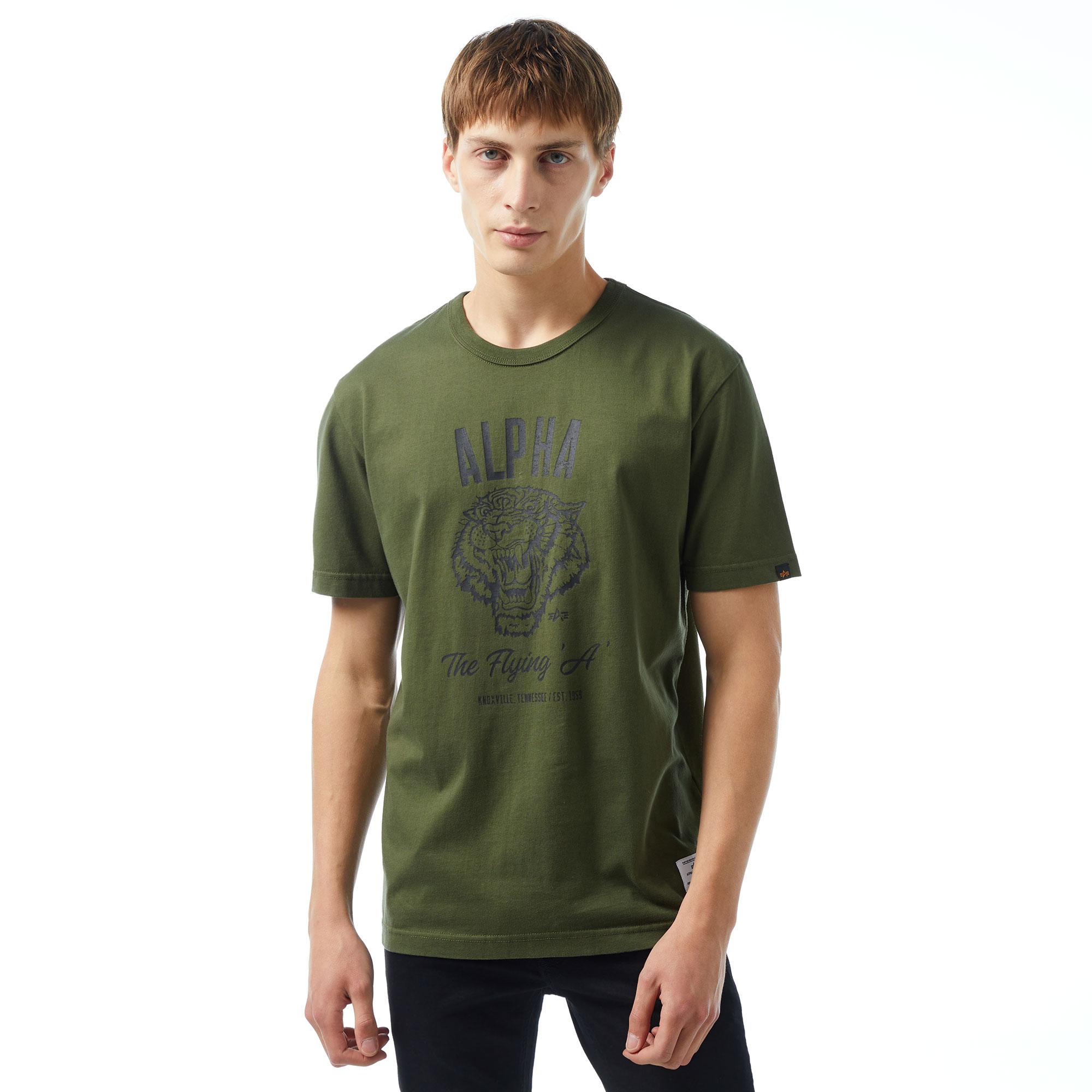 Alpha Industries Alpha Tiger Erkek Haki T-Shirt
