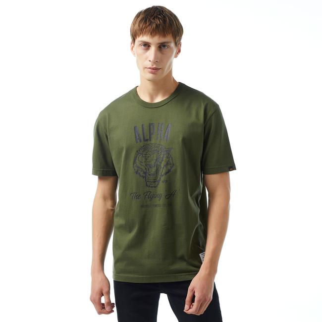  Alpha Industries Alpha Tiger Erkek Haki T-Shirt