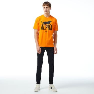  Alpha Industries Alpha Leopard Erkek Turuncu T-Shirt