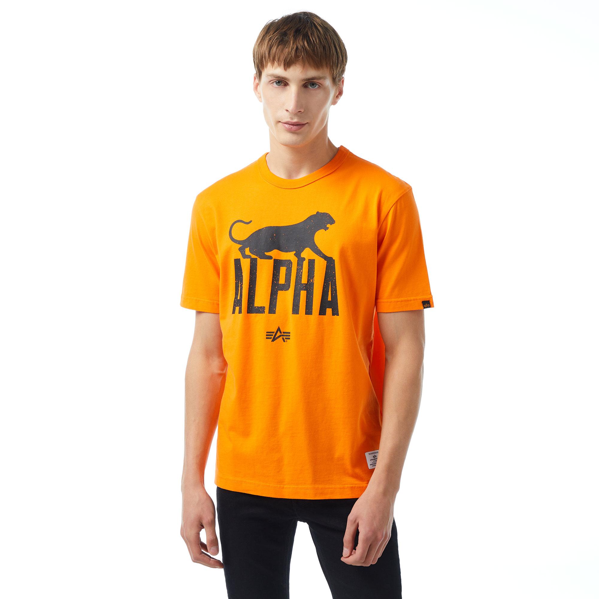 Alpha Industries Alpha Leopard Erkek Turuncu T-Shirt