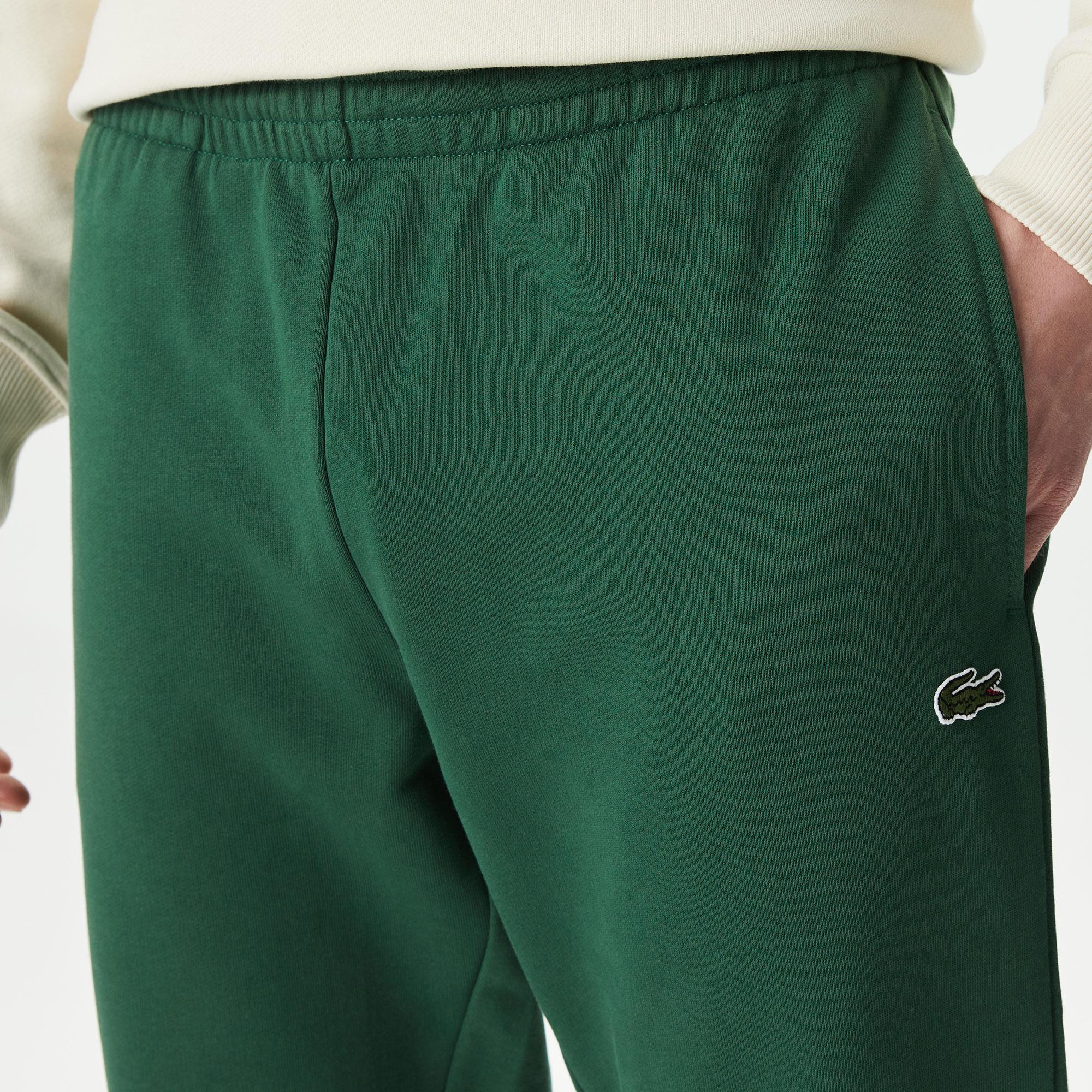 Erkek Slim Fit Organik Pamuk Koyu Yeşil Eşofman Altı