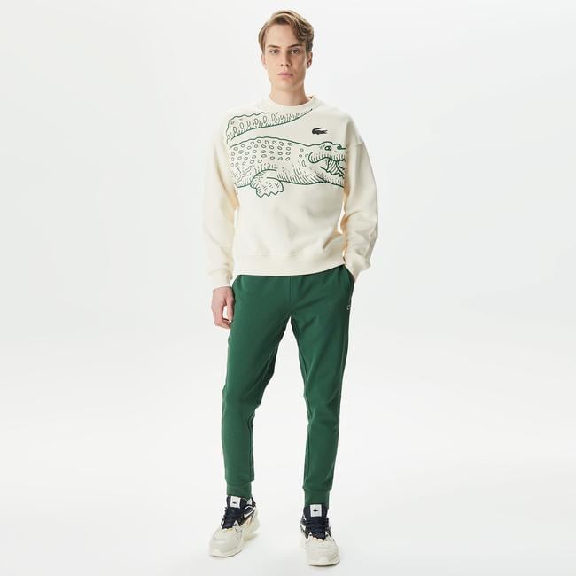  Erkek Slim Fit Organik Pamuk Koyu Yeşil Eşofman Altı