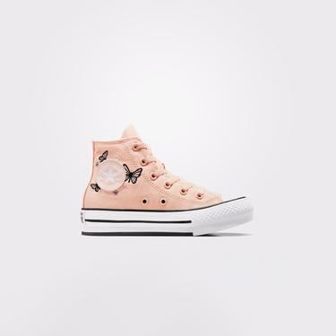  Converse Chuck Taylor All Star EVA Lift Butterflies Çocuk Pembe Platform Sneaker