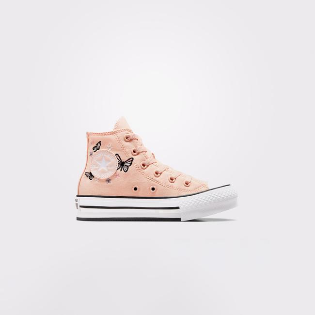  Converse Chuck Taylor All Star EVA Lift Butterflies Çocuk Pembe Platform Sneaker