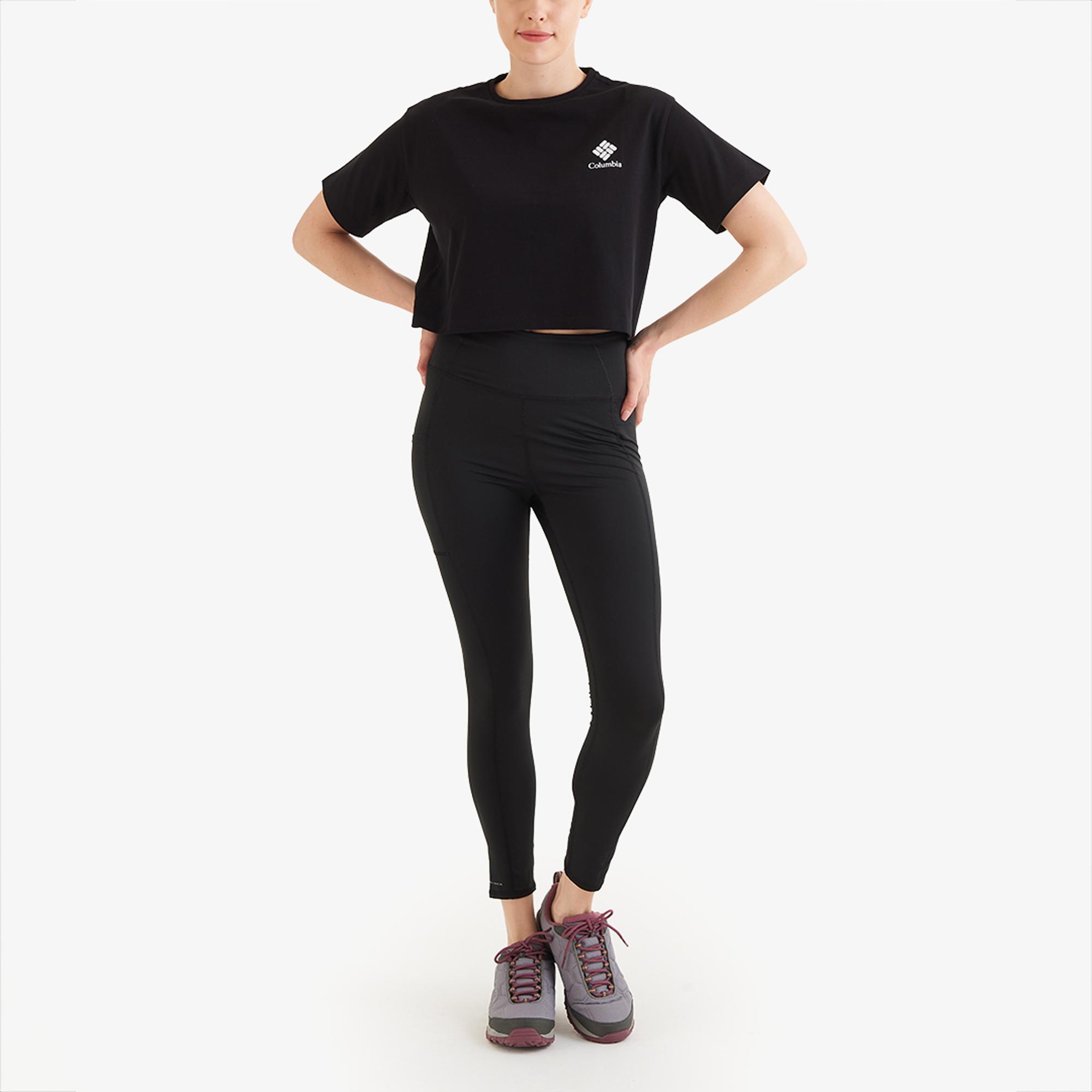 Columbia Csc Halftone Framed Kadın Siyah Crop T-Shirt