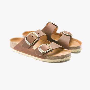  Birkenstock Arizona Big Buckle Leoi Kadın Kahverengi Terlik