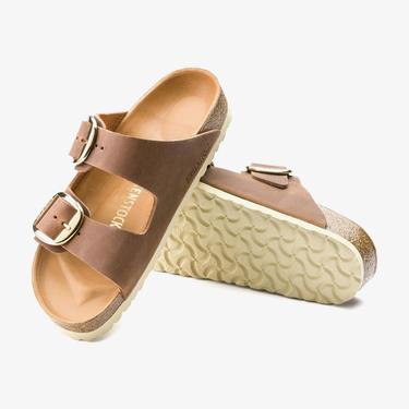  Birkenstock Arizona Big Buckle Leoi Kadın Kahverengi Terlik