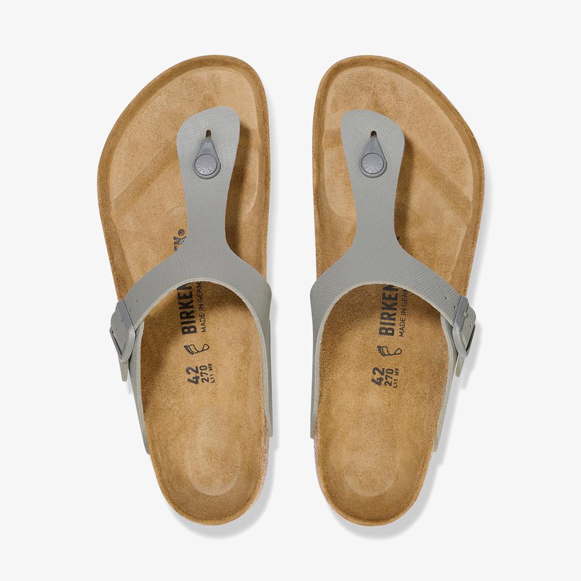 Birkenstock Gizeh Bf Saffiano Erkek Gri Terlik