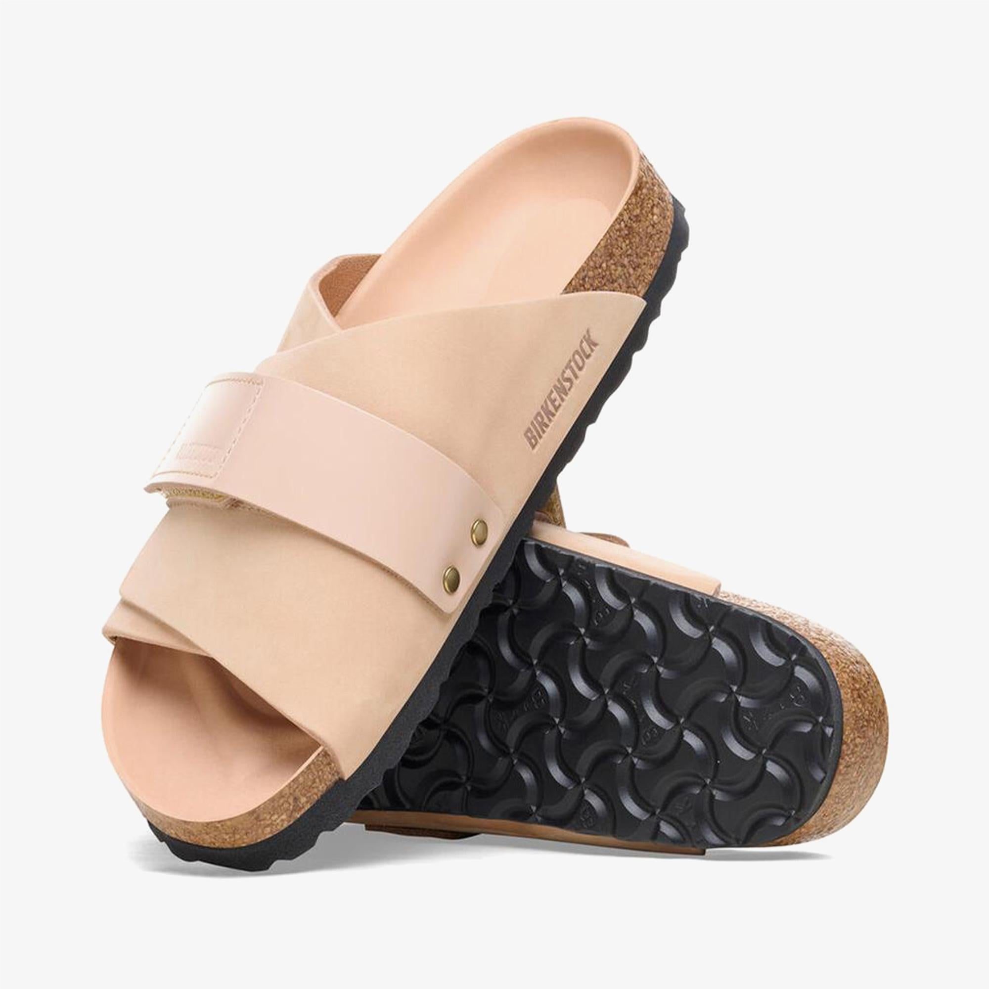 Birkenstock Kyoto Nu Nl High Shine Kadın Bej Terlik