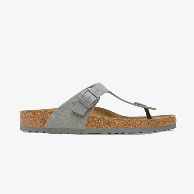  Birkenstock Gizeh Bf Saffiano Erkek Gri Terlik