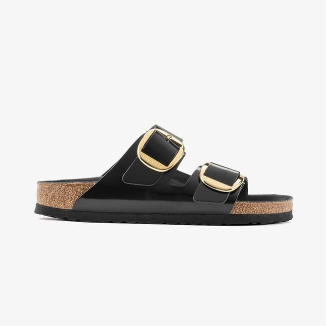  Birkenstock Arizona Big Buckle Nl High Shine Kadın Siyah Terlik