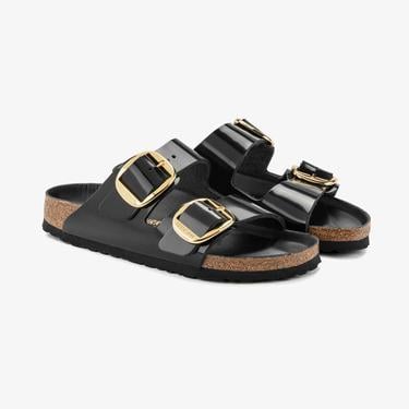  Birkenstock Arizona Big Buckle Nl High Shine Kadın Siyah Terlik