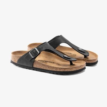  Birkenstock Gizeh Leoi Kadın Siyah Terlik