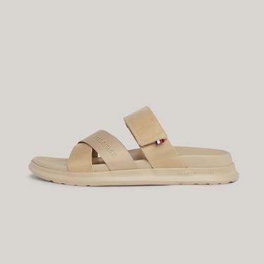  Tommy Hilfiger Çapraz Askılı Erkek Bej Sandalet