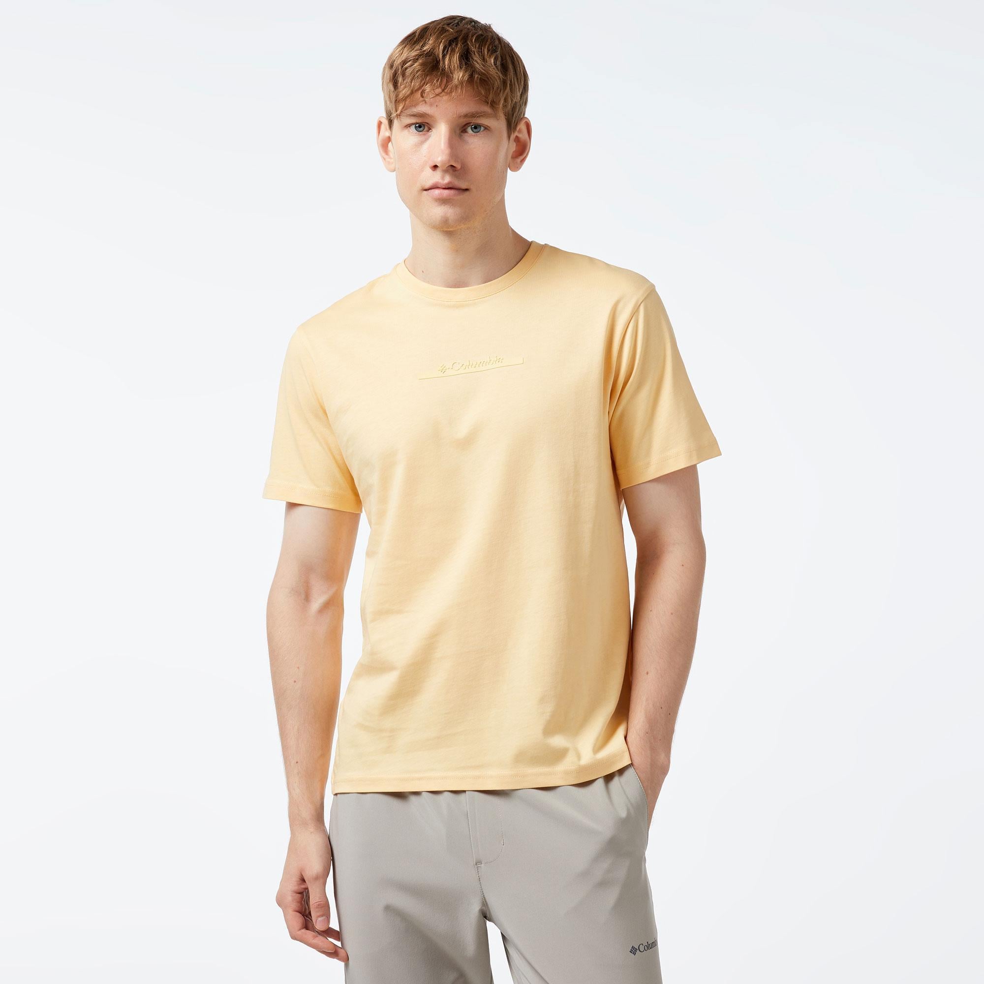 Columbia Bar Split Graphic Erkek Sarı T-Shirt