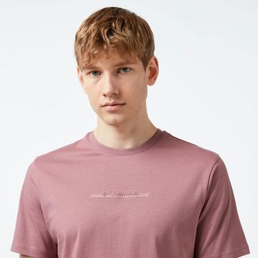  Columbia Bar Split Graphic Erkek Pembe T-Shirt