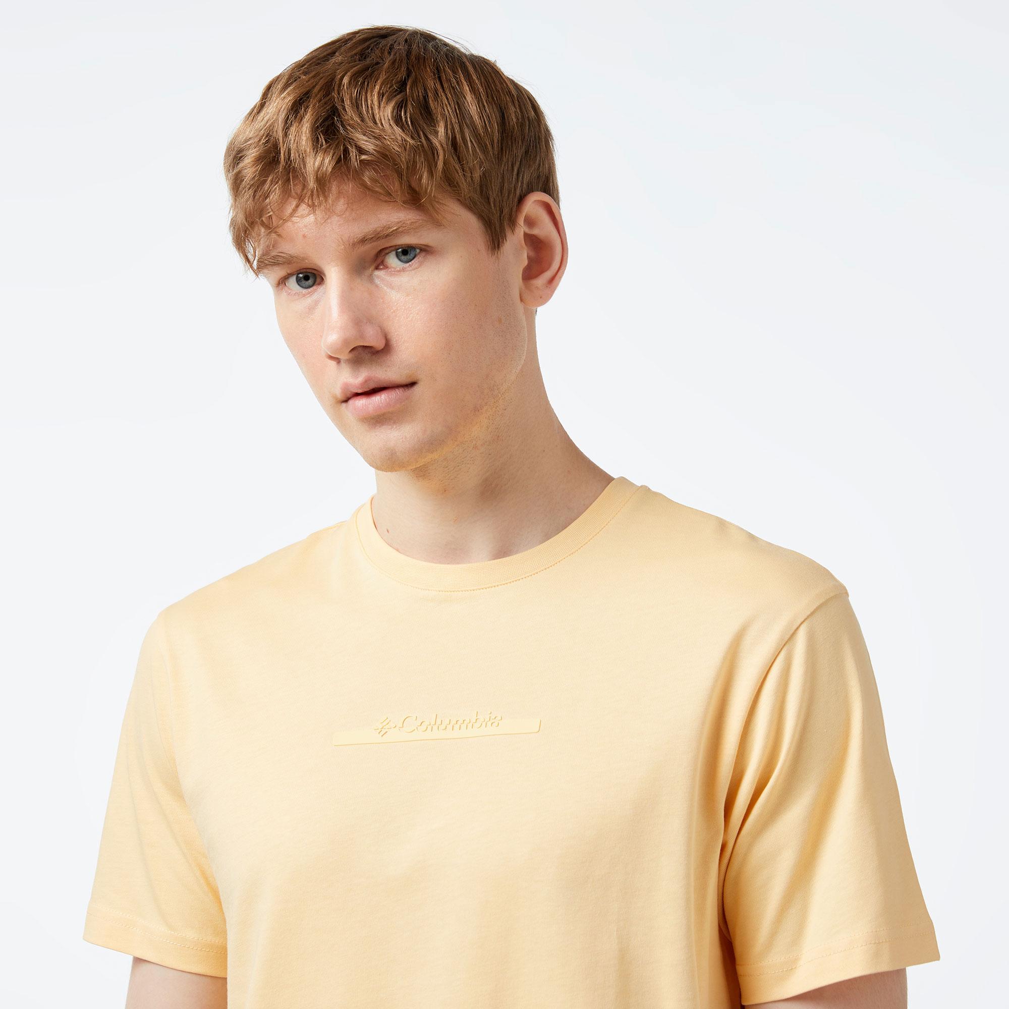 Columbia Bar Split Graphic Erkek Sarı T-Shirt