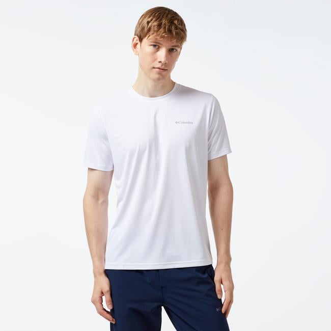  Columbia Hike Crew Erkek Beyaz T-Shirt