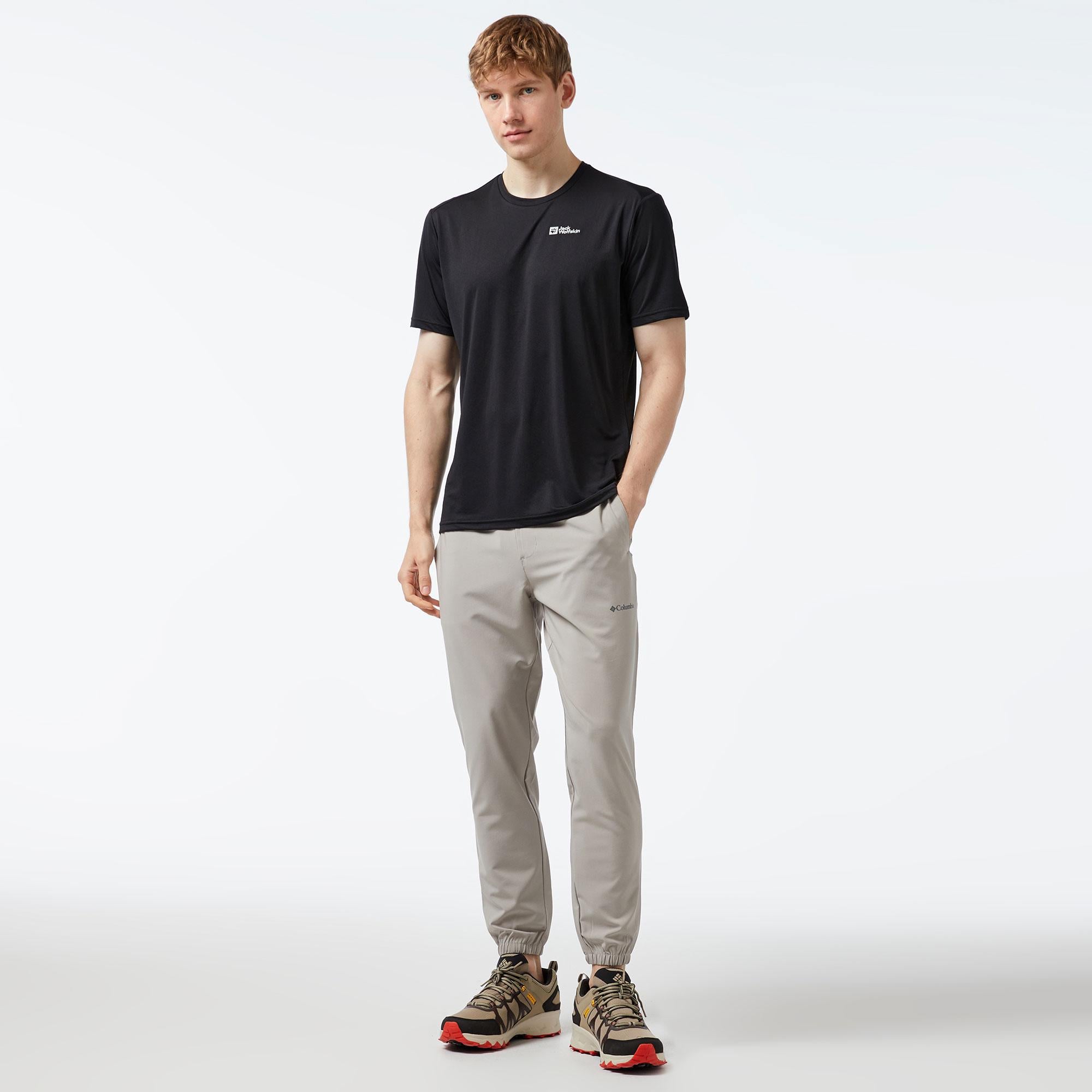 Jack Wolfskin Delgami Erkek Siyah T-Shirt