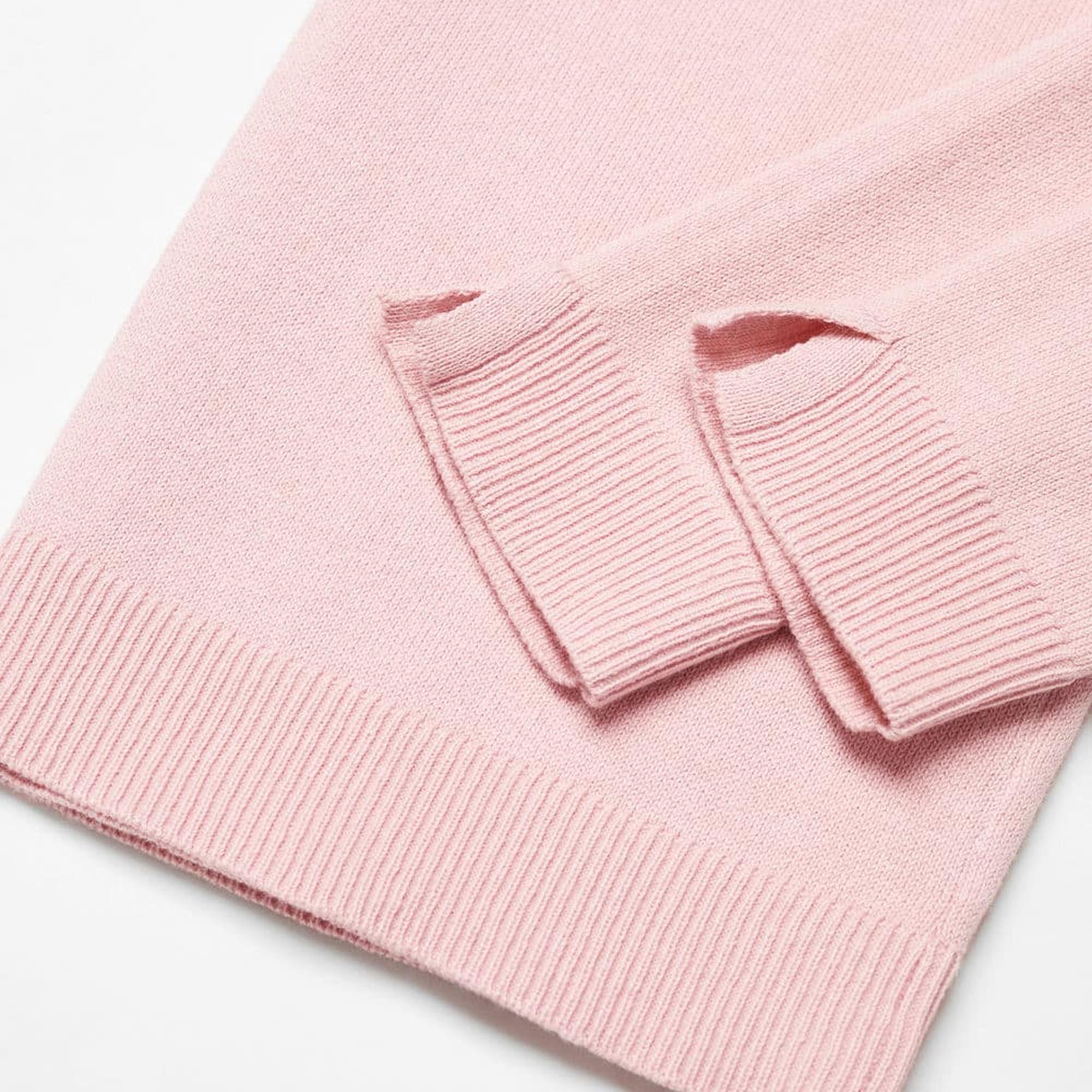 Mango Çocuk Dik Yaka Kazak Pastel Pembe