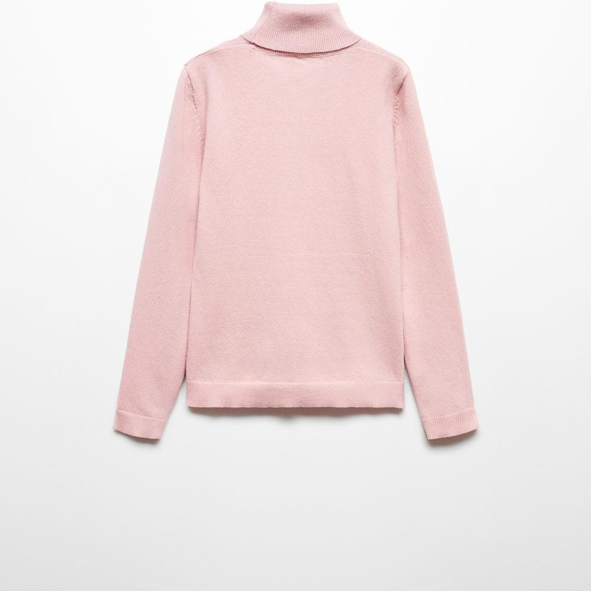 Mango Çocuk Dik Yaka Kazak Pastel Pembe