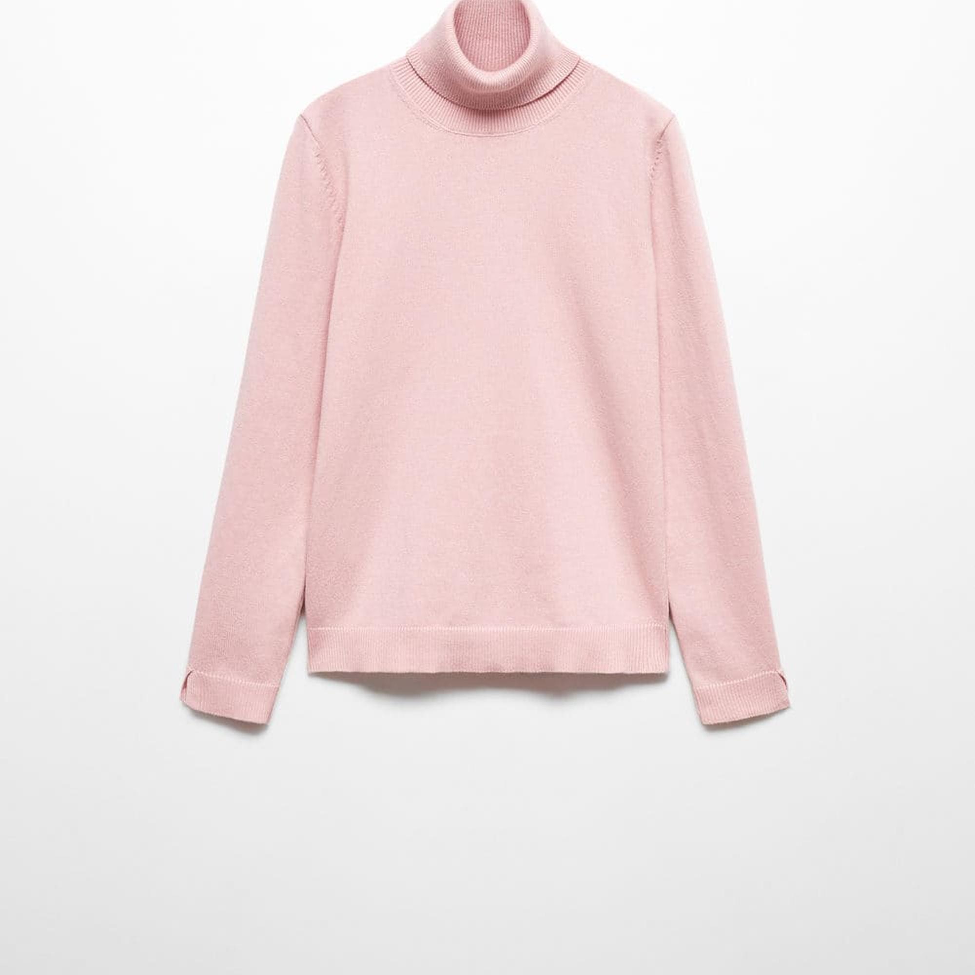 Mango Çocuk Dik Yaka Kazak Pastel Pembe