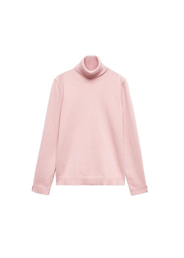  Mango Çocuk Dik Yaka Kazak Pastel Pembe