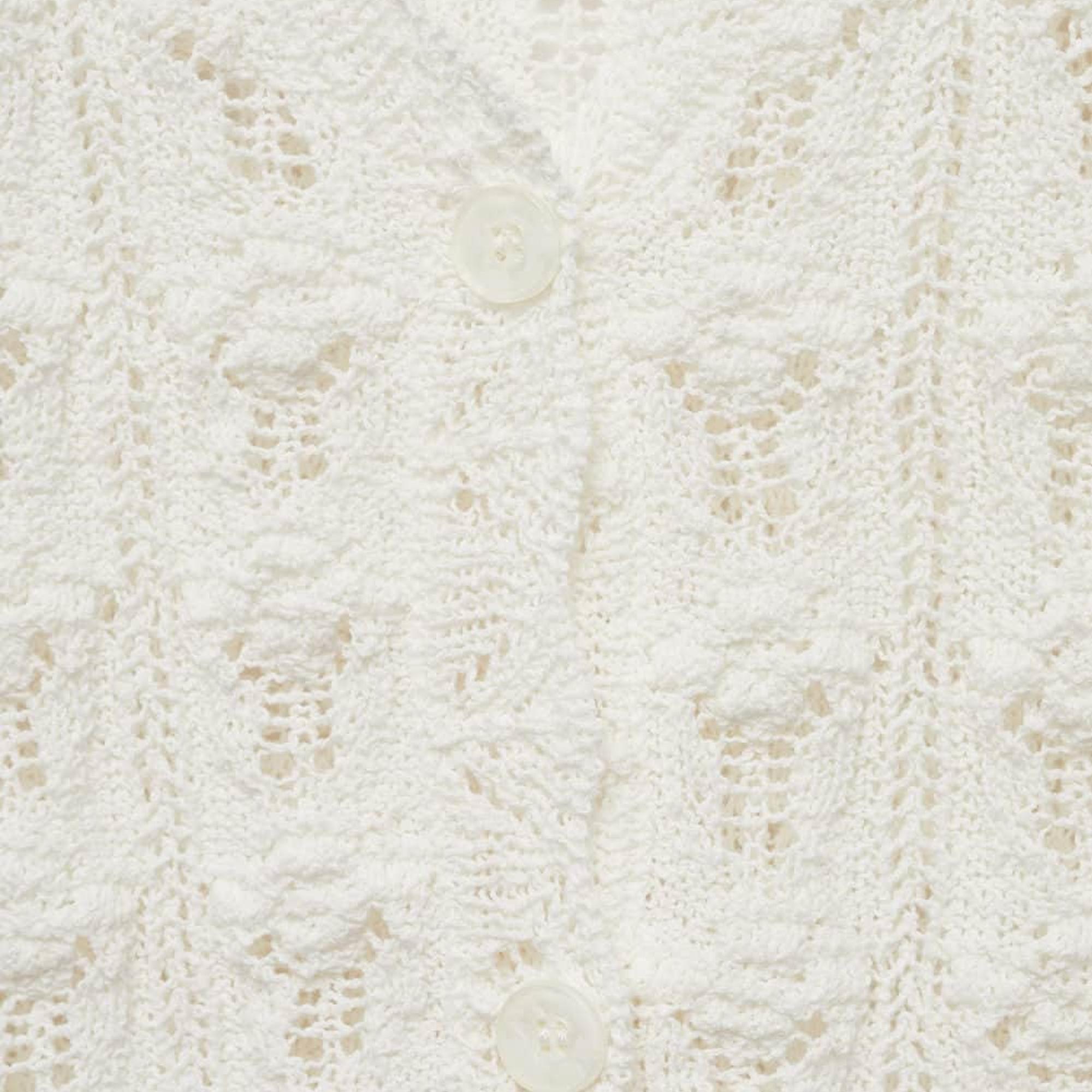 Mango Kadın Kroşe Triko Hırka Kırık Beyaz