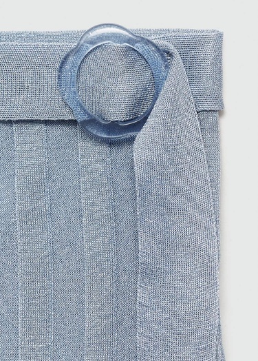  Mango Kadın Lureks Triko Mini Etek Mavi