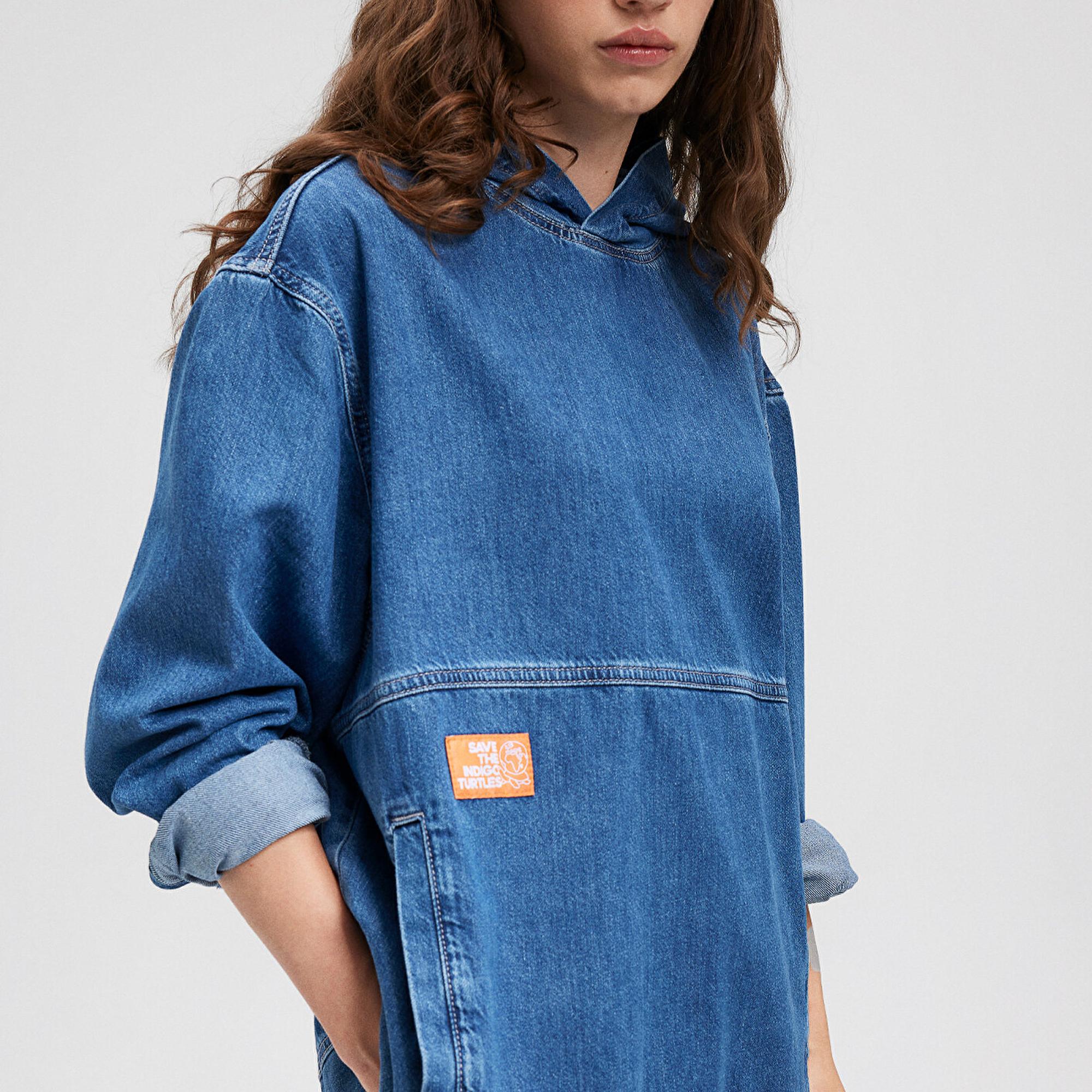 Mavi İndigo Turtles Lacivert Sweatshirt Oversize / Geniş Kesim 2210003-18790