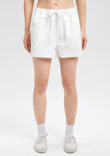  Mavi Beli Bağcıklı Beyaz Şort 1410141-70057