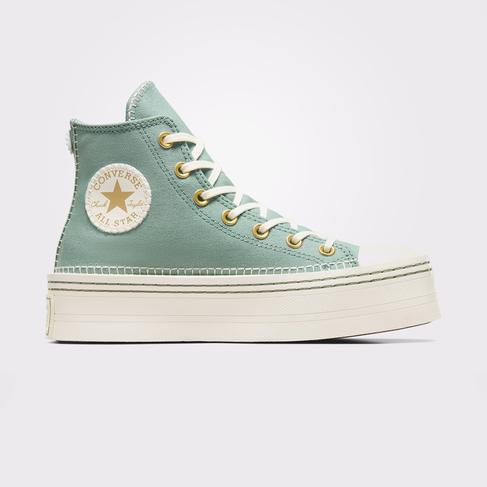  Converse Chuck Taylor All Star Lift Kadın Yeşil Platform Sneaker