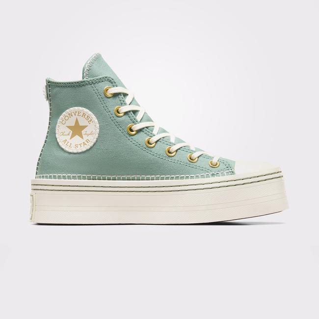  Converse Chuck Taylor All Star Lift Kadın Yeşil Platform Sneaker
