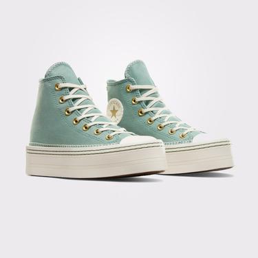  Converse Chuck Taylor All Star Lift Kadın Yeşil Platform Sneaker