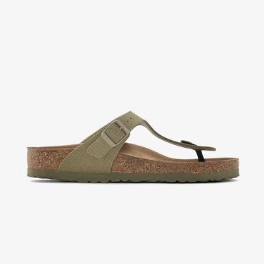  Birkenstock Gizeh Tex Canvas Vegan Kadın Haki Terlik