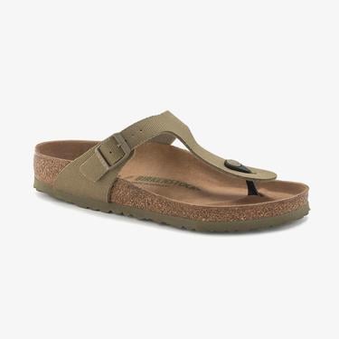  Birkenstock Gizeh Tex Canvas Vegan Kadın Haki Terlik