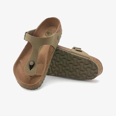  Birkenstock Gizeh Tex Canvas Vegan Kadın Haki Terlik