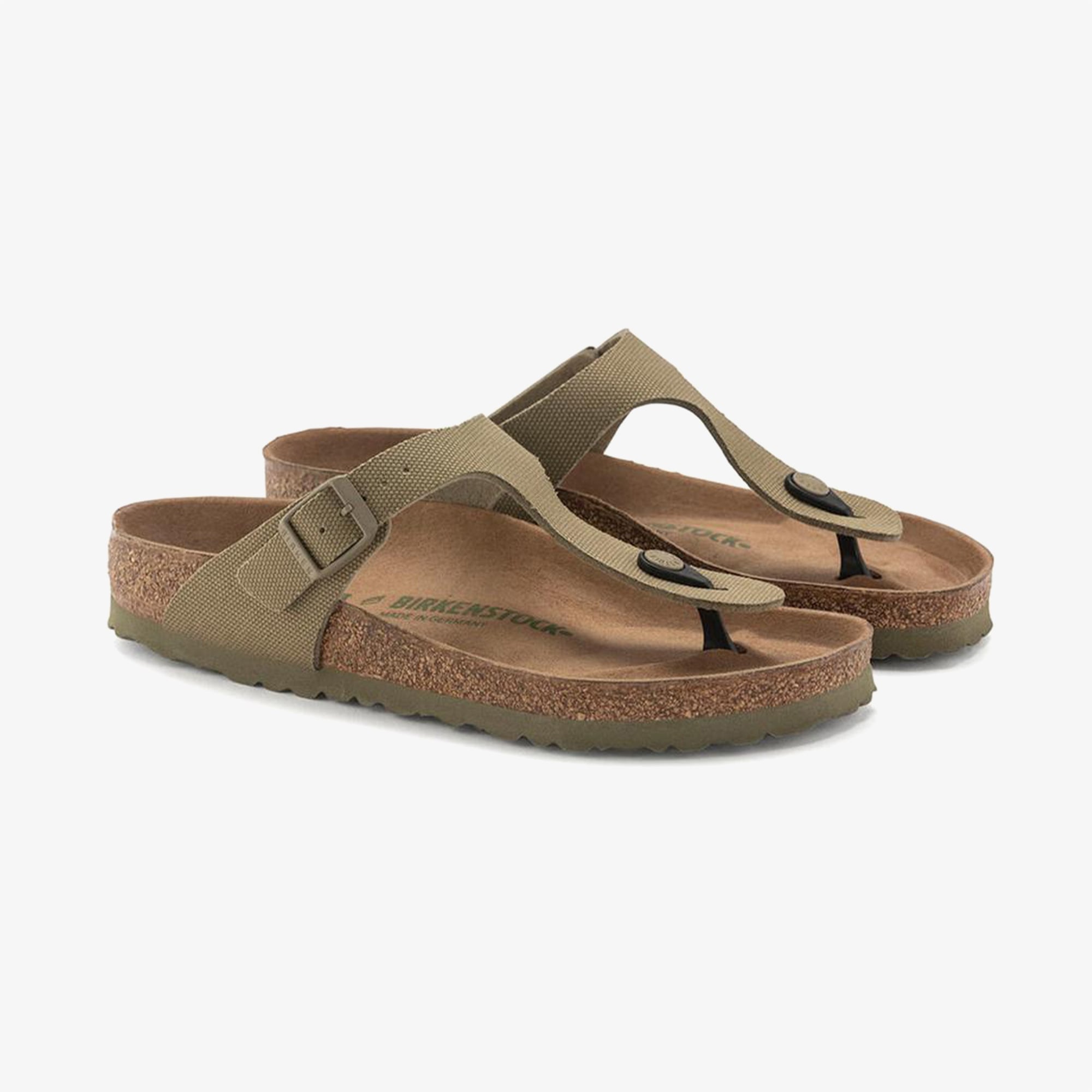Birkenstock Birkenstock Gizeh Tex Canvas Vegan Kadın Haki Terlik Sandalet & Terlik | FashFed Haki - 5. görsel