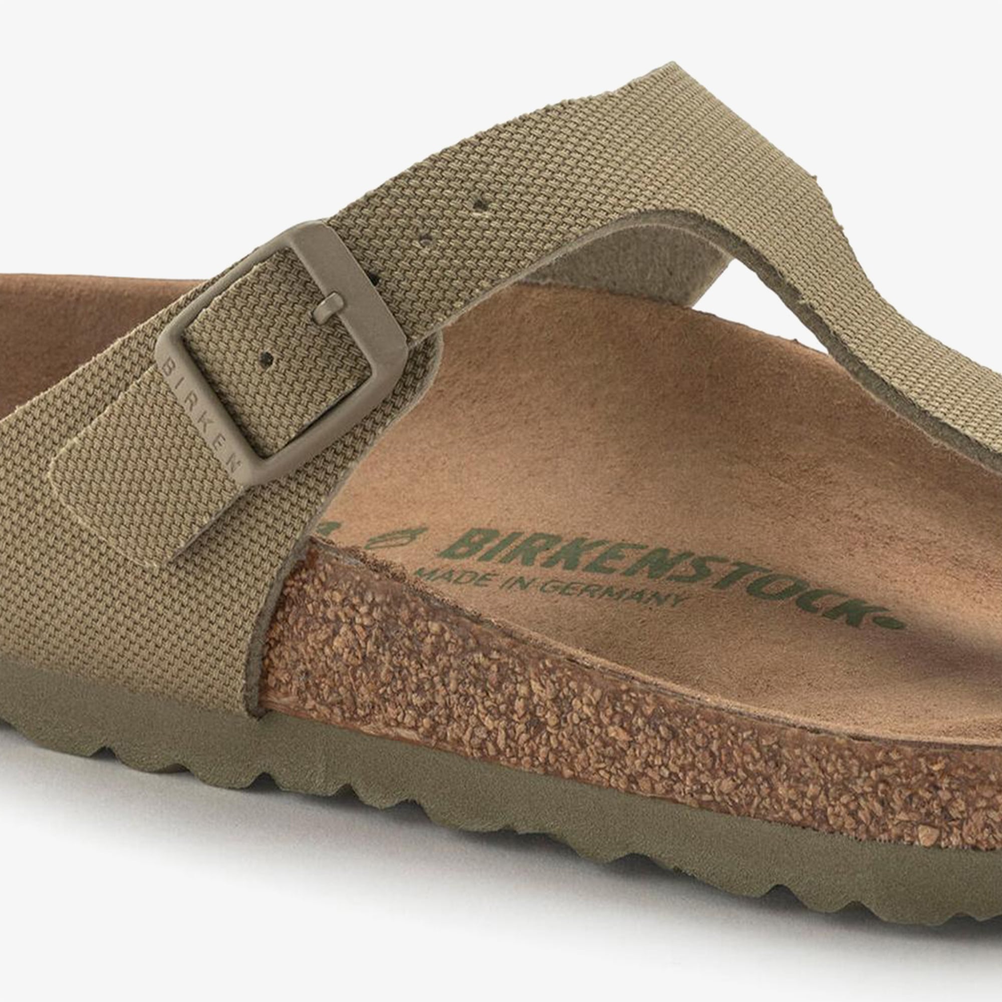 Birkenstock Birkenstock Gizeh Tex Canvas Vegan Kadın Haki Terlik Sandalet & Terlik | FashFed Haki - 7. görsel