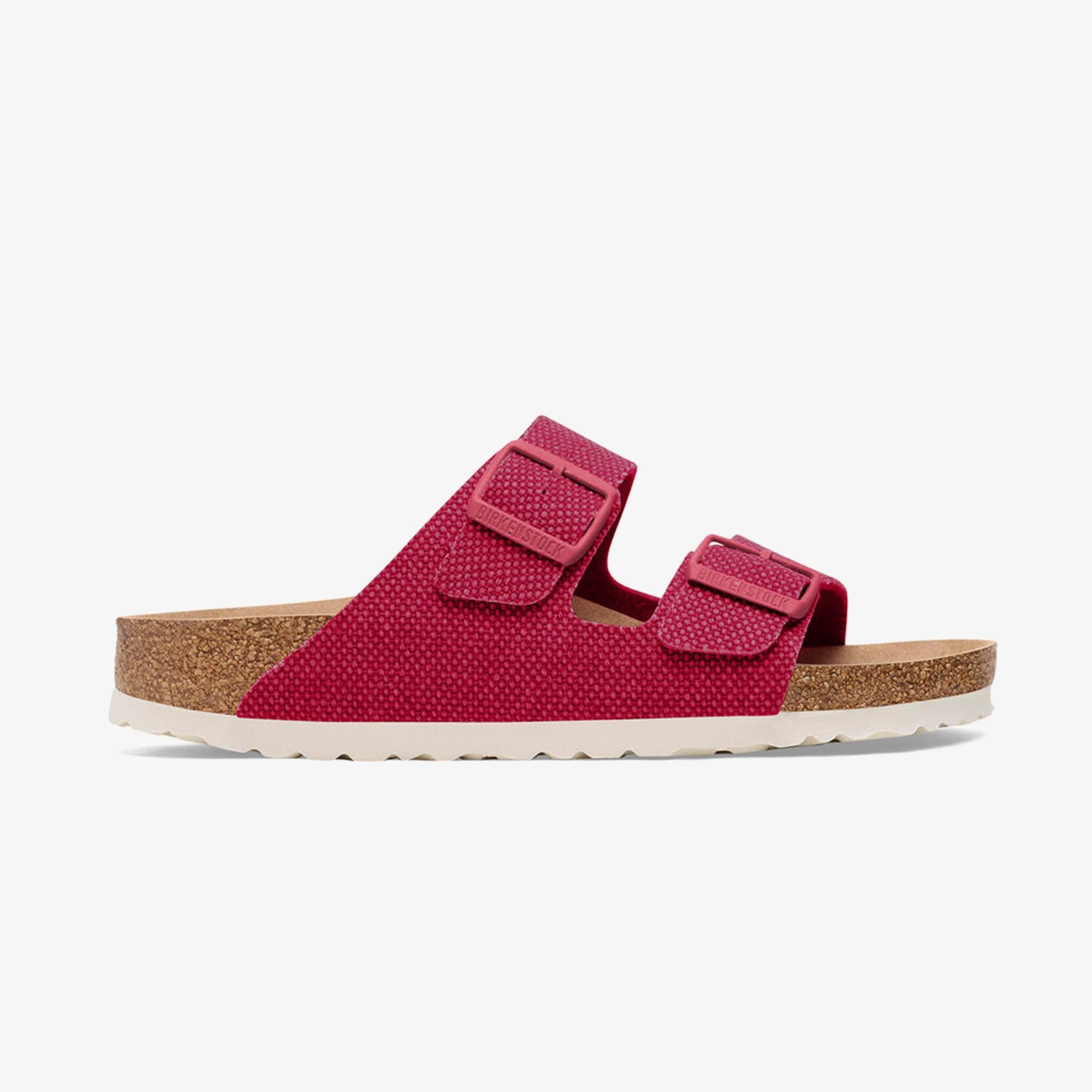 Birkenstock Arizona Tex Rough Canvas Vegan Kadın Pembe Terlik