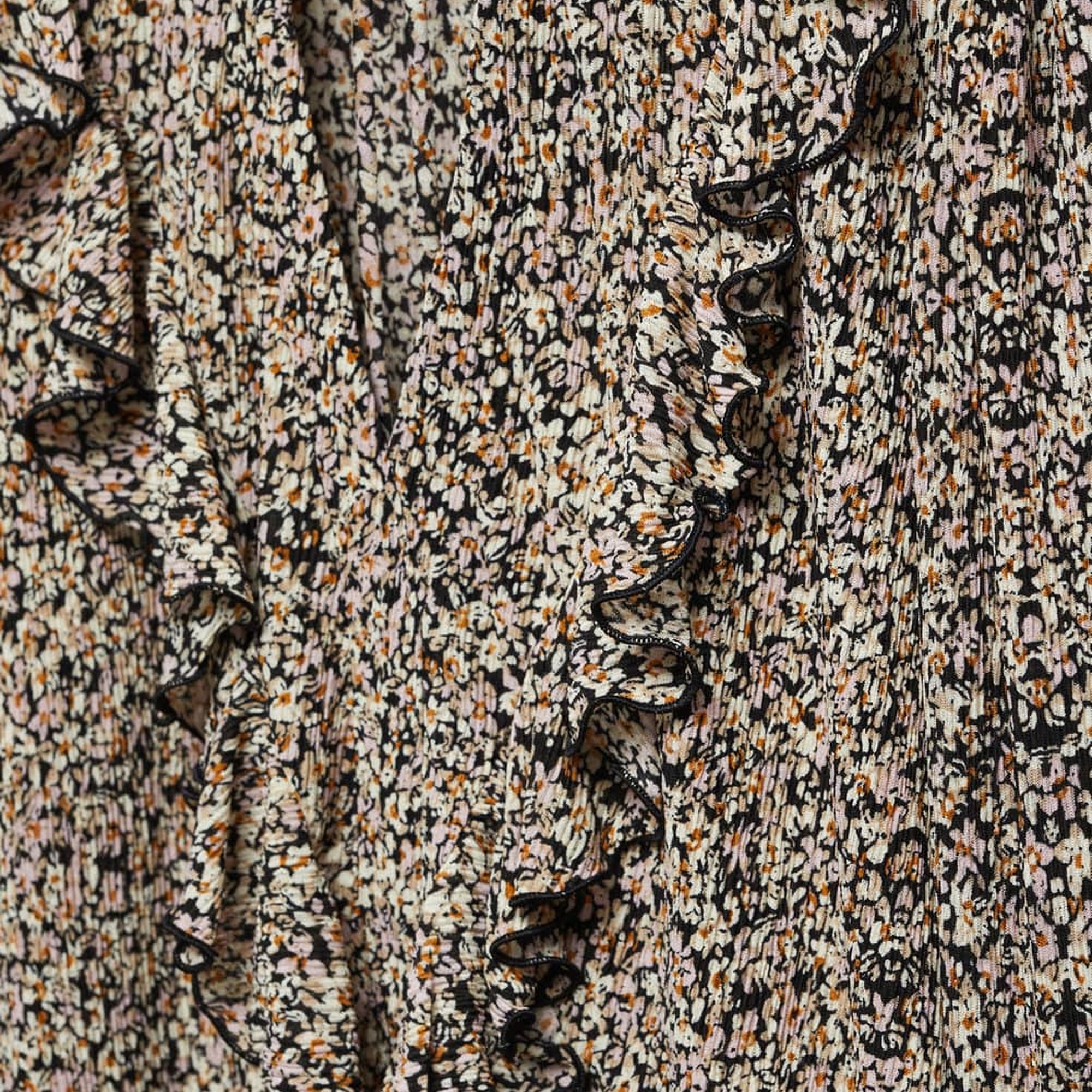 Mango Kadın Fırfırlı Dökümlü Bluz Siyah