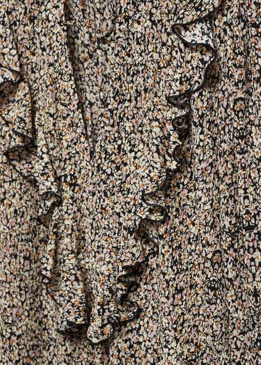  Mango Kadın Fırfırlı Dökümlü Bluz Siyah