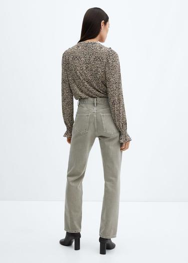  Mango Kadın Fırfırlı Dökümlü Bluz Siyah