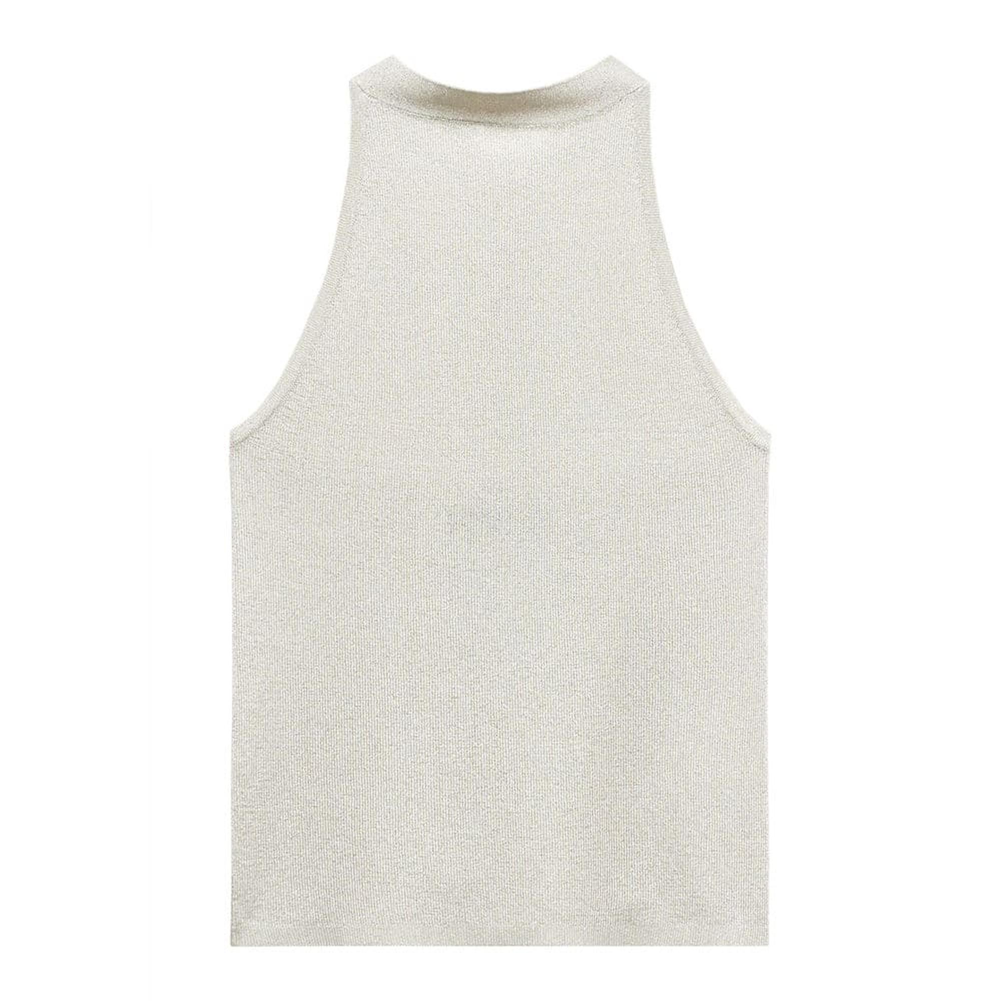 Mango Kadın Lureks Halter Yaka Bluz Buz Grisi